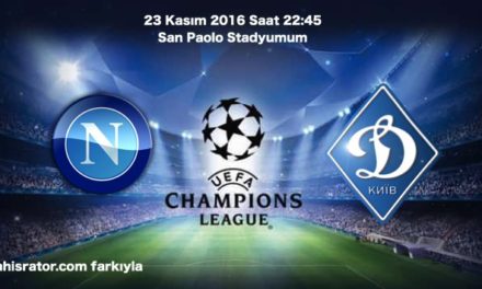 Napoli – Dinamo Kiev Maç Tahmini iddaa oranları